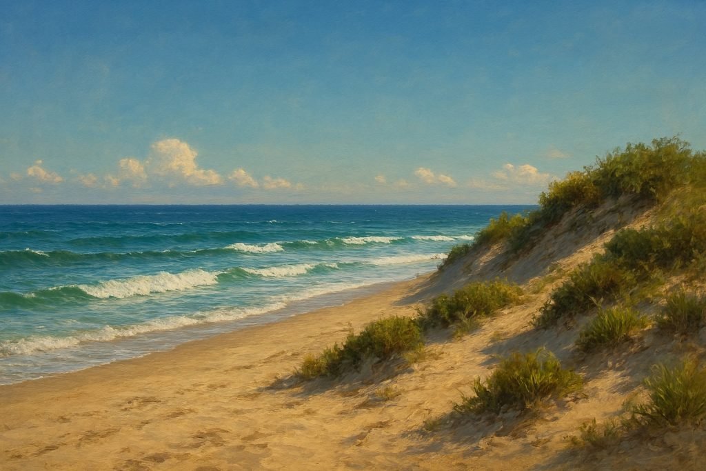 AI Image Dunes at a sunny beach